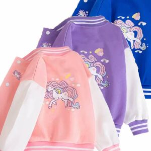 blouson teddy fille licorne