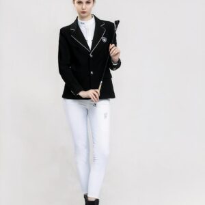blouson d'équitation confortable noir