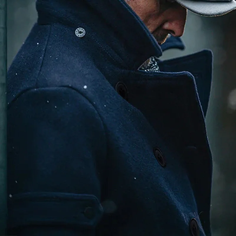 manteau laine uni