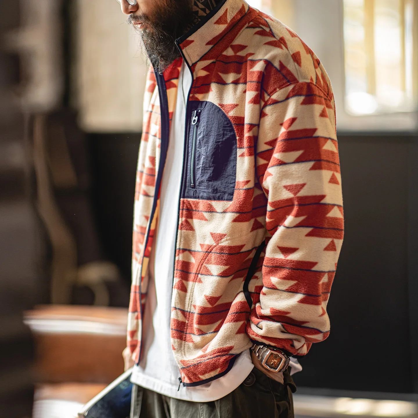 blouson polaire chaud pour homme