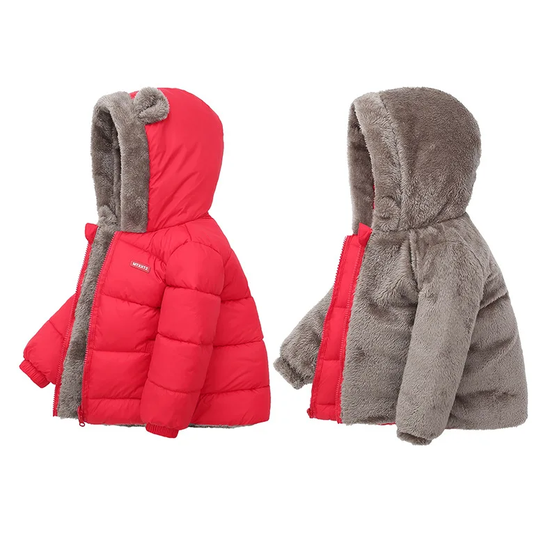 blouson avec capuche en coton hiver