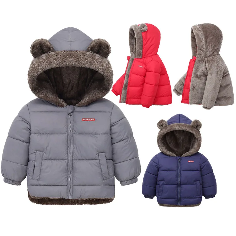 blouson chaud à capuche en coton
