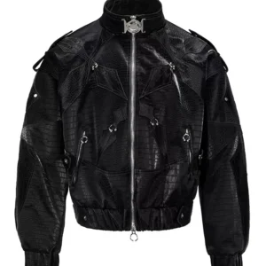 blouson printemps automne en cuir pour hommes
