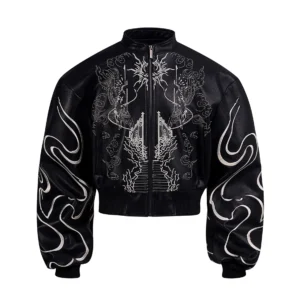 Blouson automne court homme en simili cuir