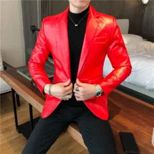 Le-Blouson en cuir homme style Business